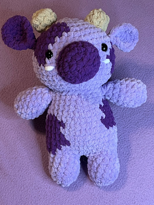 Light and Dark Purple Cow Plushie